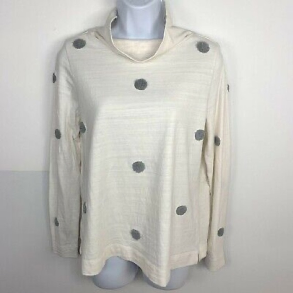 Cream Polka Dot Women's Top